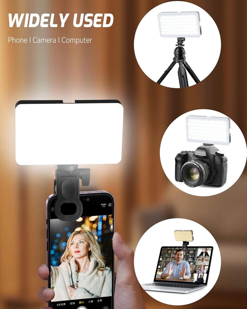 DUIDESHI Portable Selfie Light for iPhone: 90 LED Rechargeable Phone Fill Lights, Ring Light for Camera Picture, Makeup Photo, Video Conferences, Laptop Use, Zoom Meetings, TikTok, Vlog Photography - Image 4